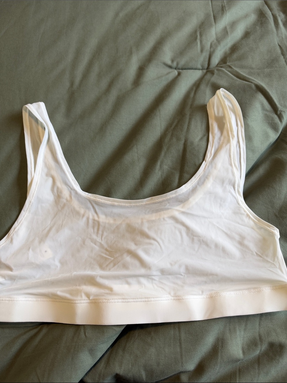 SKIMS White Seamless Scoop Bralette